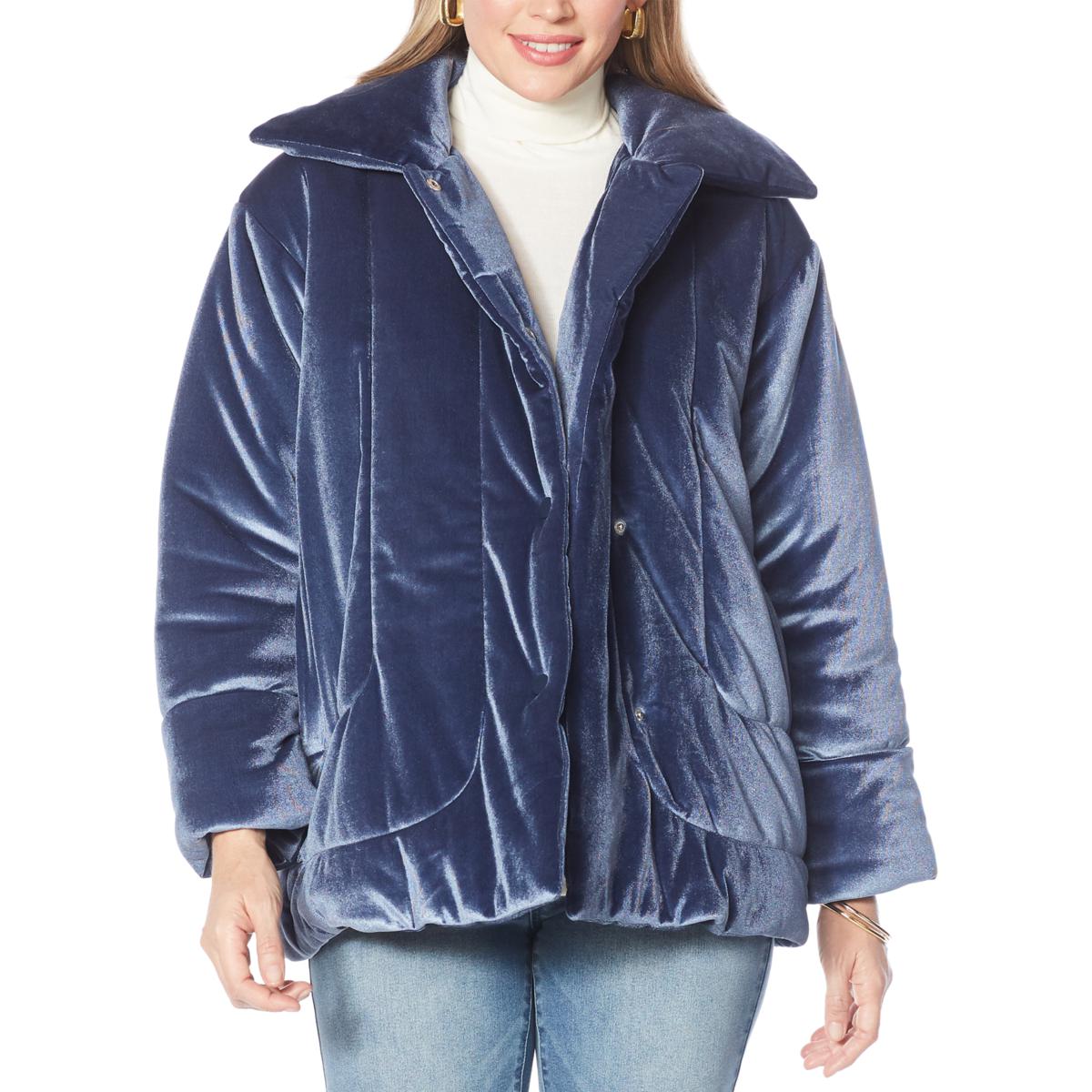 Diane Gilman Velvet Puffer Jacket