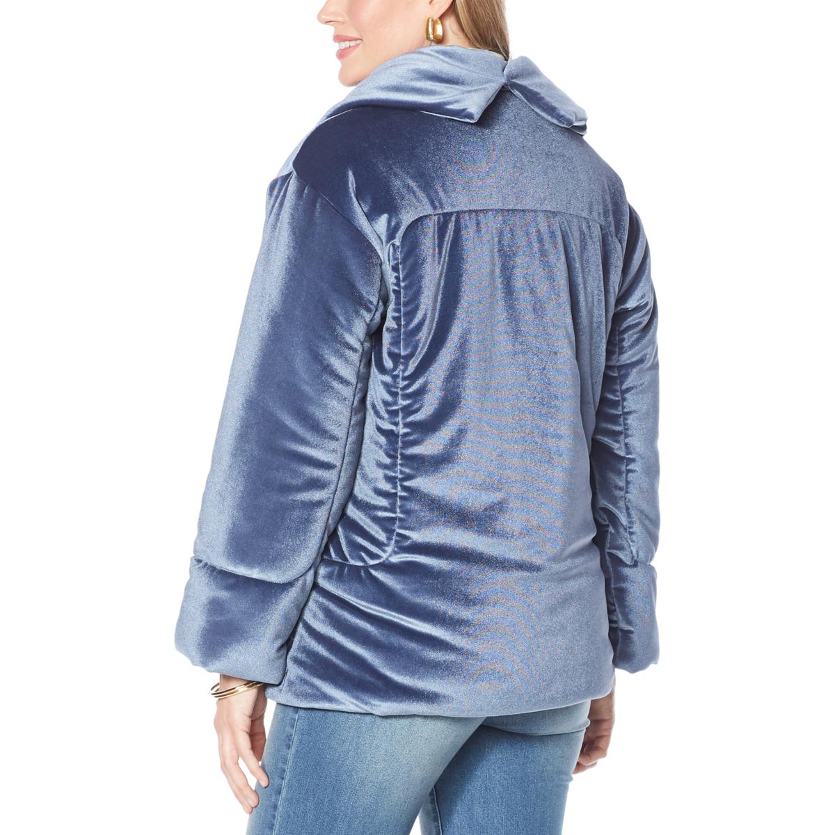 Diane Gilman Velvet Puffer Jacket