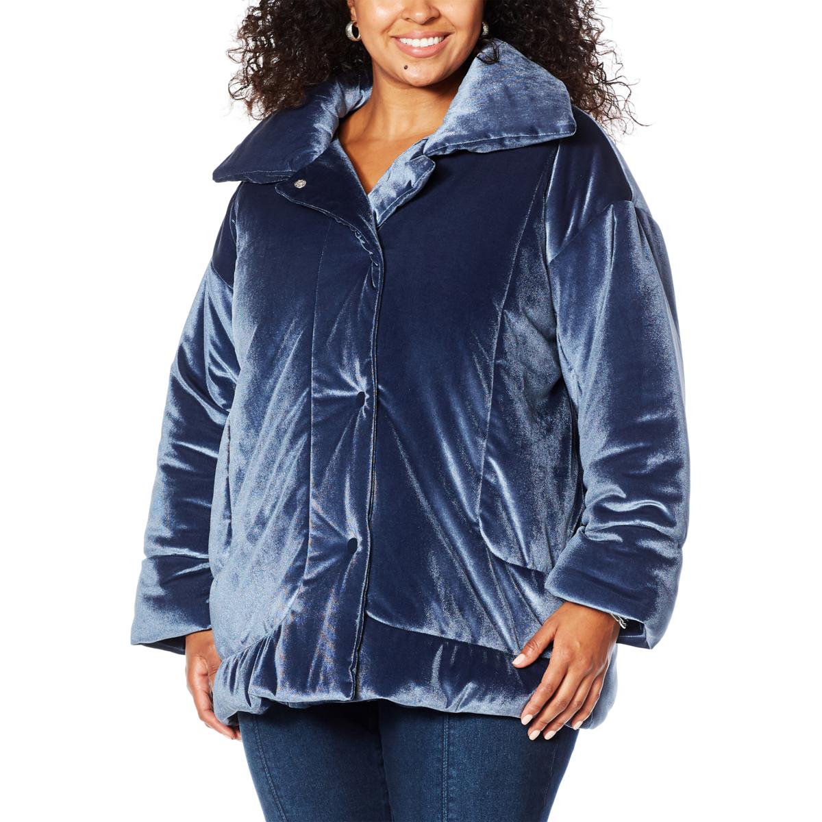 Diane Gilman Velvet Puffer Jacket