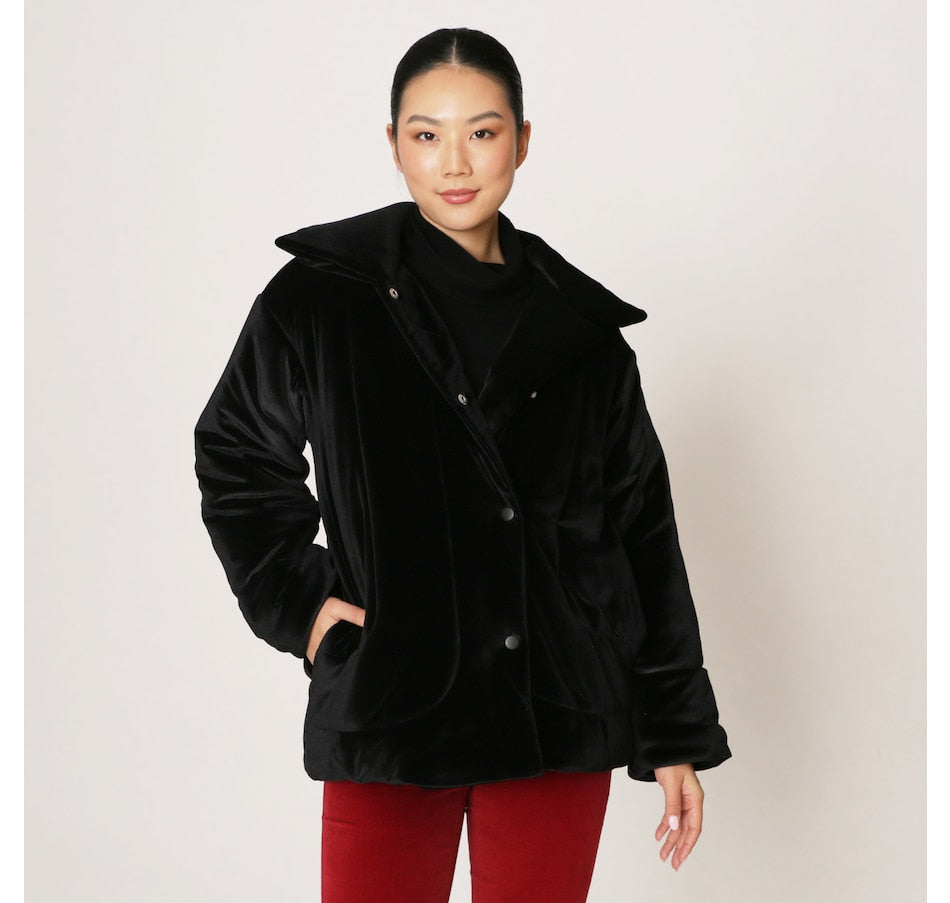 Diane Gilman Velvet Puffer Jacket