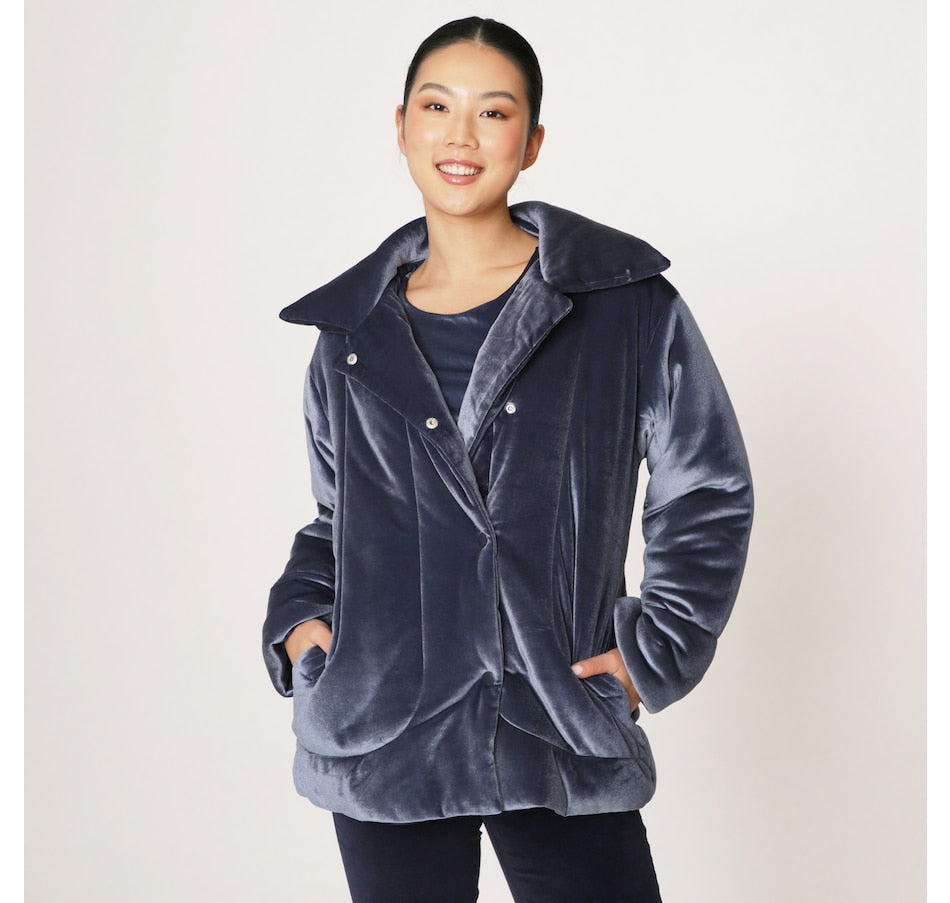 Diane Gilman Velvet Puffer Jacket