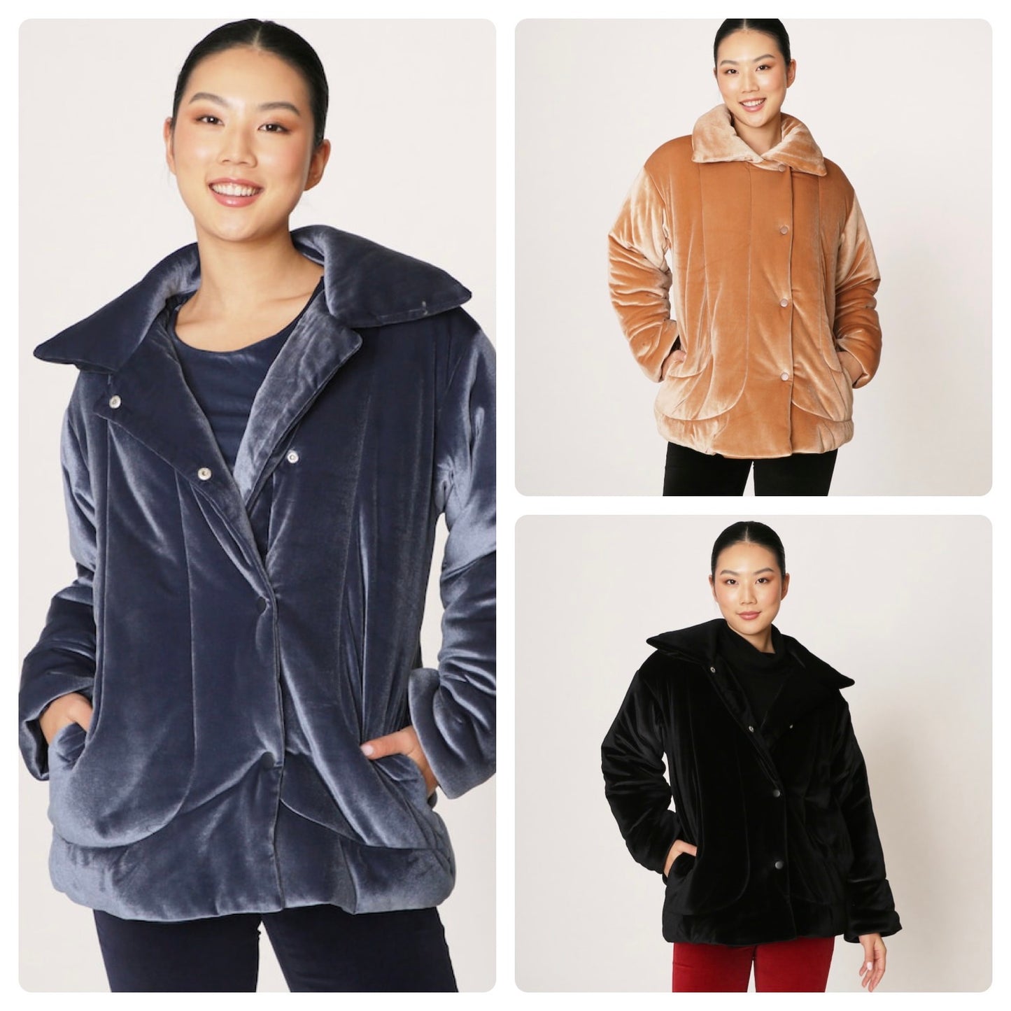 Diane Gilman Velvet Puffer Jacket