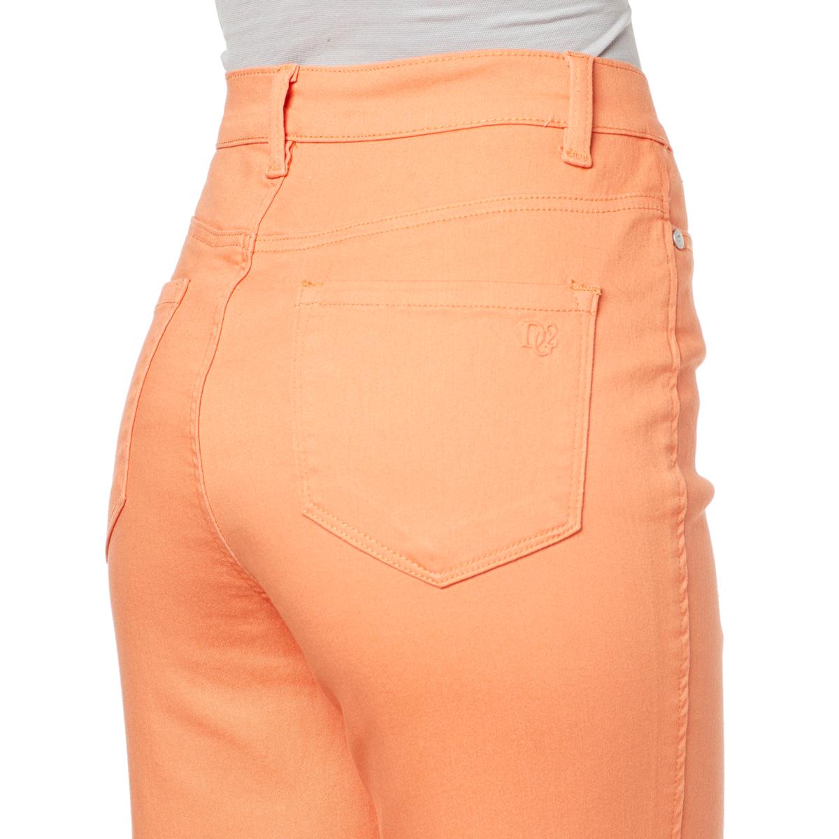 DG2 by Diane Gilman Women’s Virtual Stretch Denim Wide-Leg Crop Jean- Orange