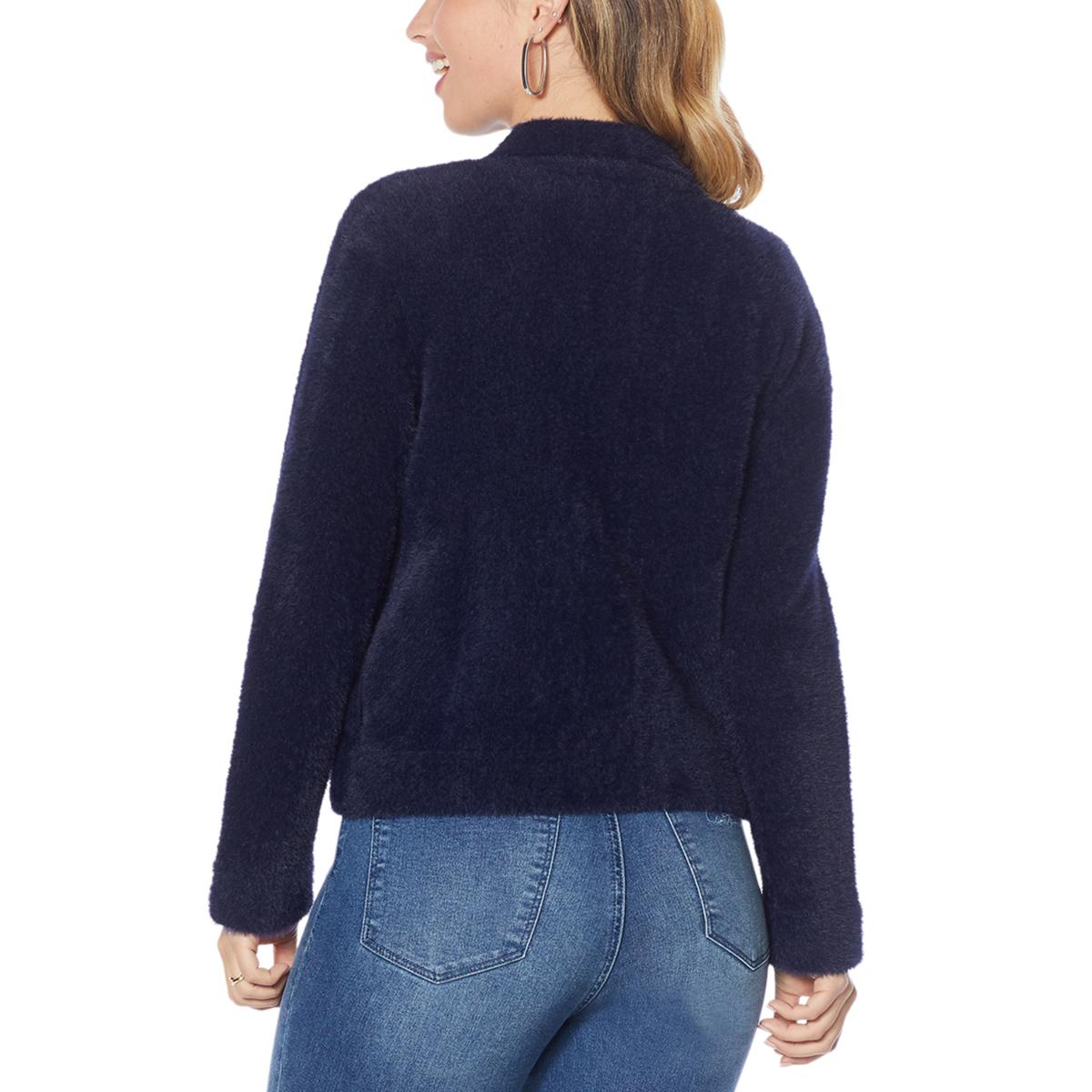 DG2 by Diane Gilman Fuzzy Knit Sweater Jacket Women’s