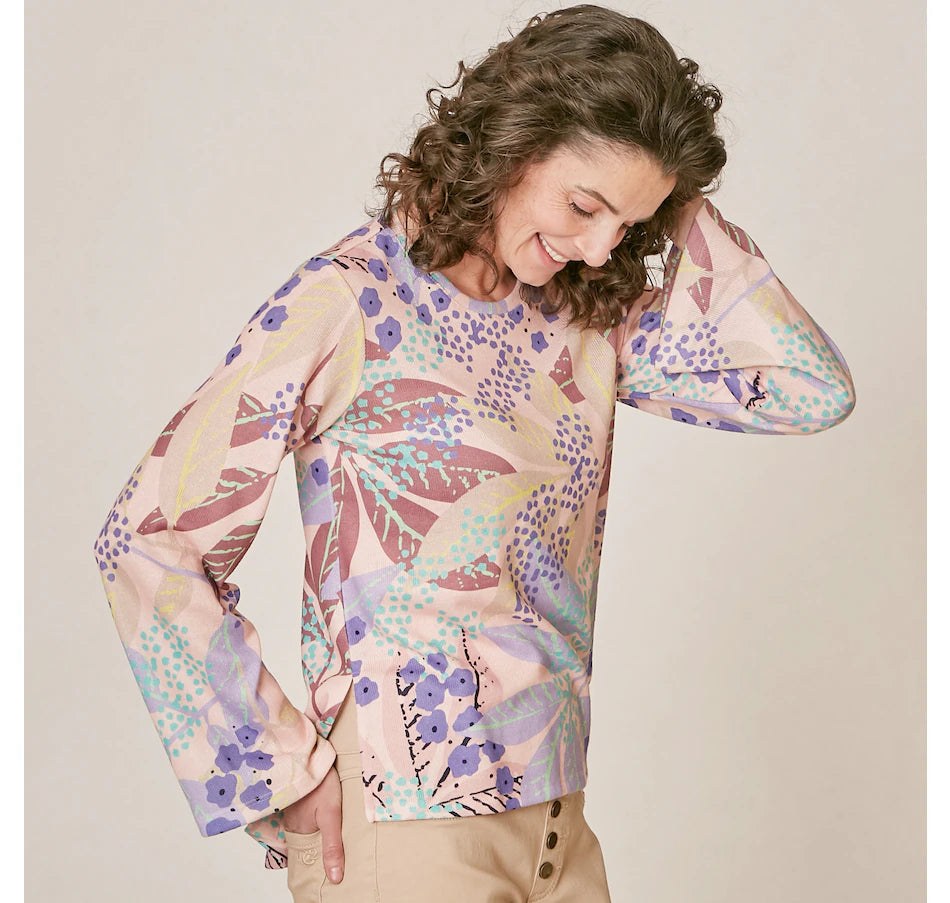 DG2 Diane Gilman Cut 'N' Sew Happy Sweater Women’s