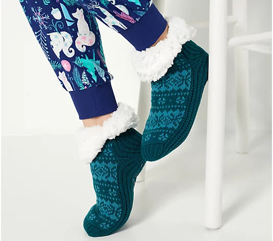 MUK LUKS of Aloe Infused Ankle Cabin Socks One Pair