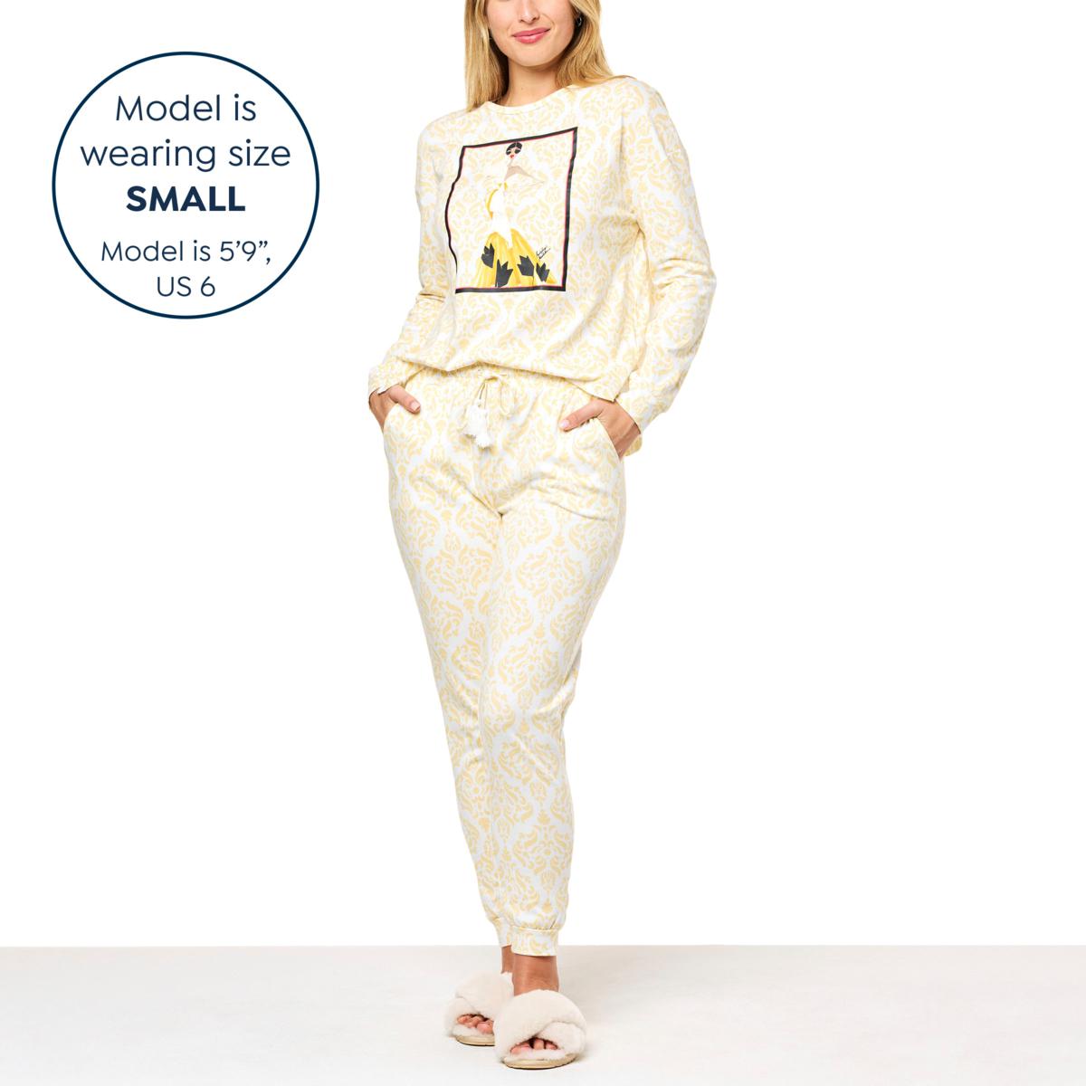 Badgley Mischka 2-piece French Terry Knit Printed Lounge Set - 805-061