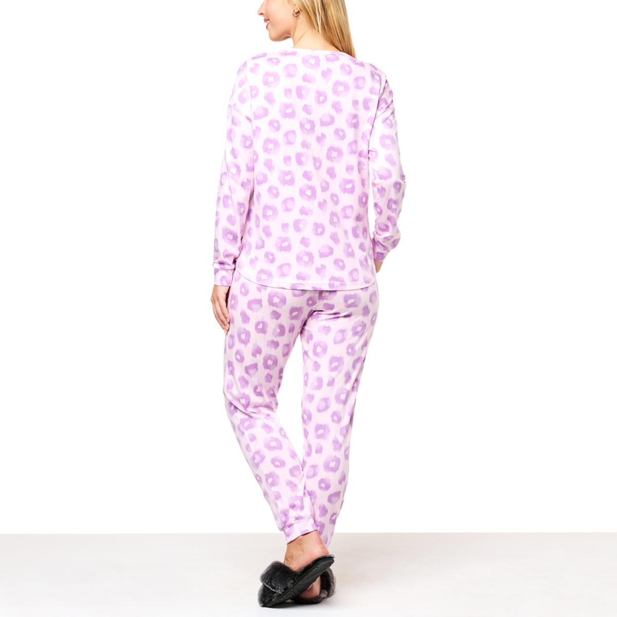 Badgley Mischka 2-piece French Terry Knit Printed Lounge Set - 805-061