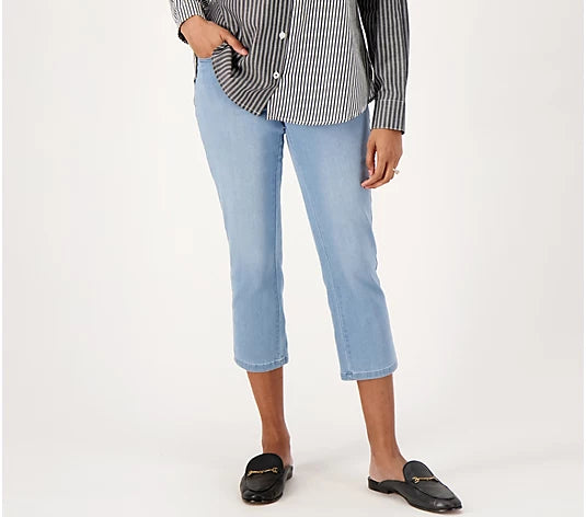 Belle by Kim Gravel Reg Primabelle Straight Leg Cropped Women Jean Size 4