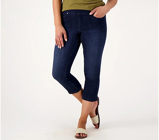 Belle by Kim Gravel Reg Primabelle Straight Leg Cropped Women Jean Size 4