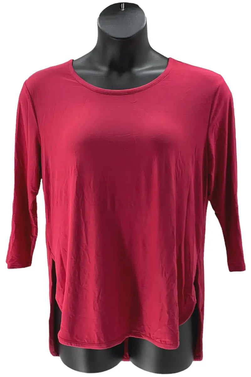 MUK LUKS Cloud Knit Crew-Neck Tunic w/ Hi-Low Hem