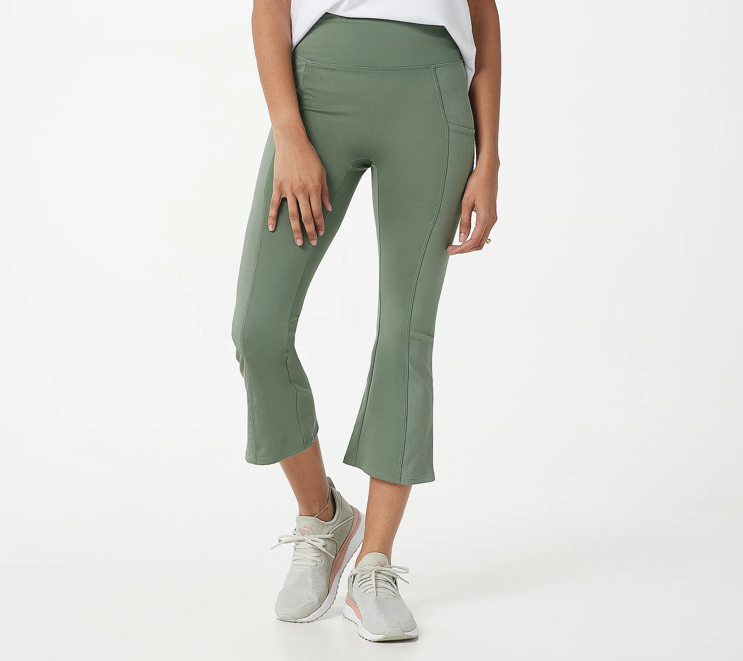 zuda Petite Plus Z-Move Cropped Pants with Pockets