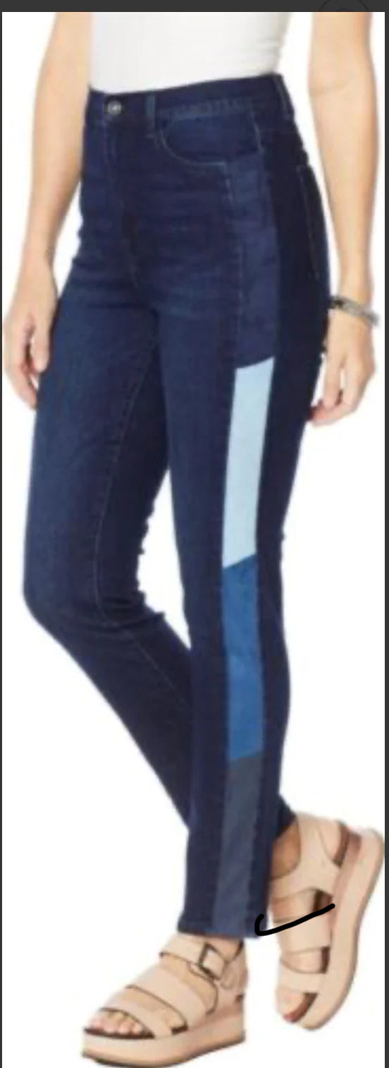 DG2 Diane Gilman Stretch Pcd Stripe Skinny Jean Women's 761-538