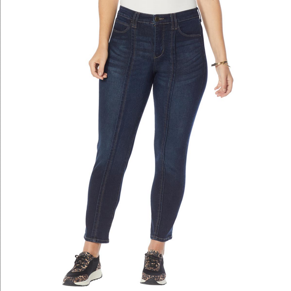 Skinnygirl December High-Rise Slim Straight Jean.