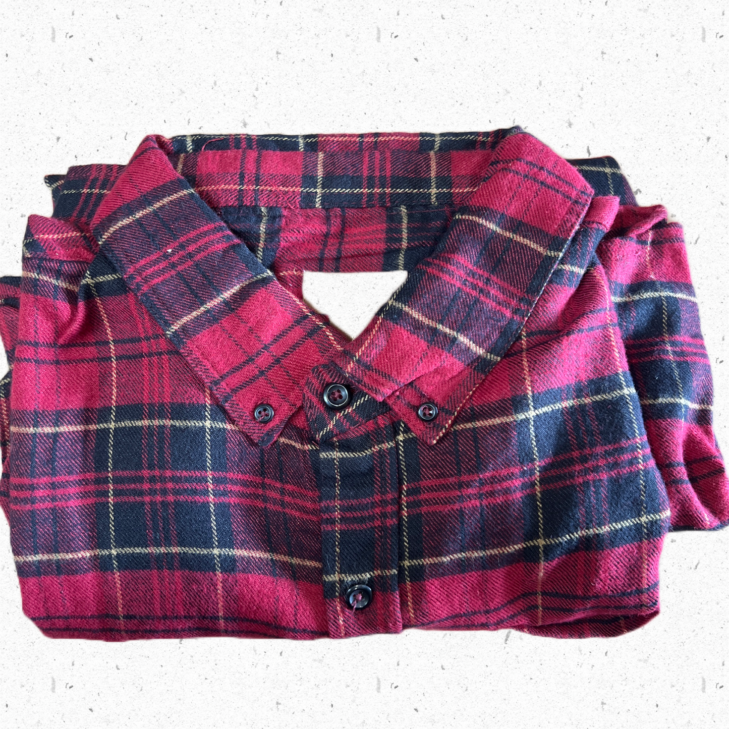 Rugged Exposure Men's Brawny Weight Long-Sleeve Flannel Shirt Size XL Red
