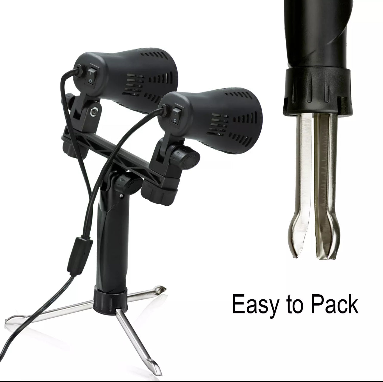 Table Top Light with Double Head Lights with Legs