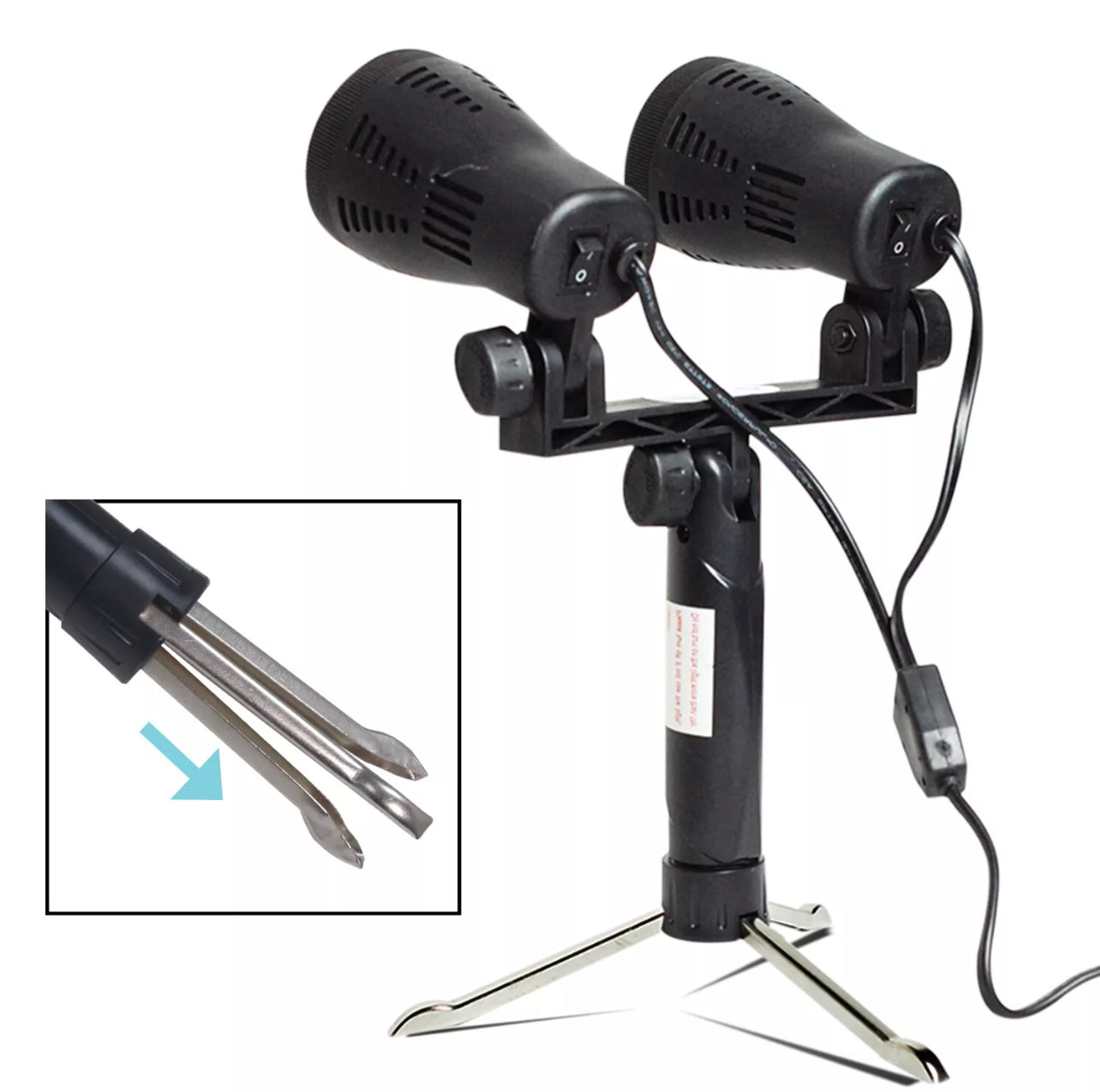 Table Top Light with Double Head Lights with Legs