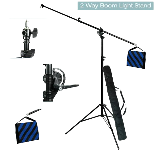 Tripod Dolly / Heavy Duty 2-way Use Boom Stand: Sand Bag and Carry Bag