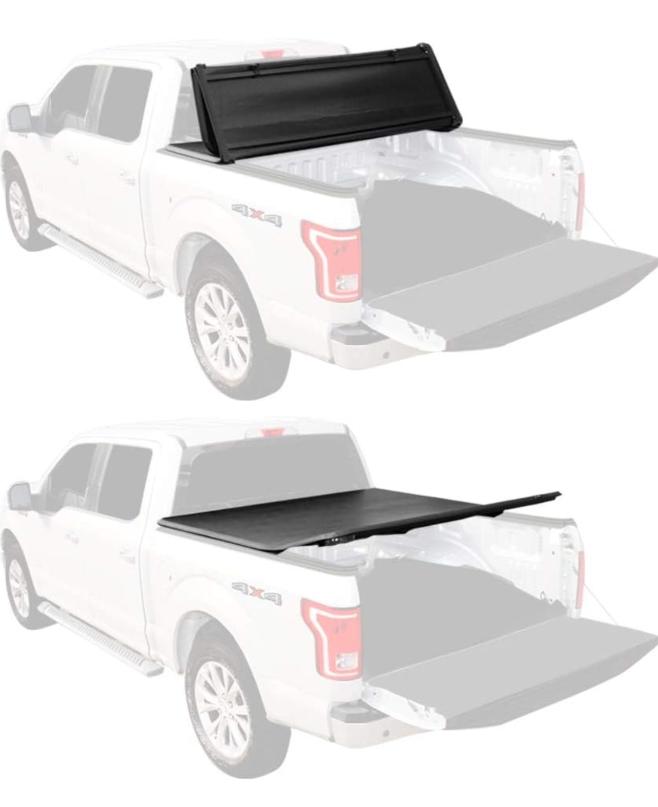 Leader Accessories TRI-FOLD 5.5ft Tonneau Truck Bed Cover Compatible with Trucks Ford F-150 2015-2018