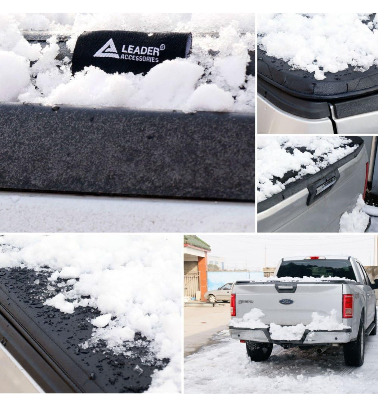 Leader Accessories TRI-FOLD 5.5ft Tonneau Truck Bed Cover Compatible with Trucks Ford F-150 2015-2018