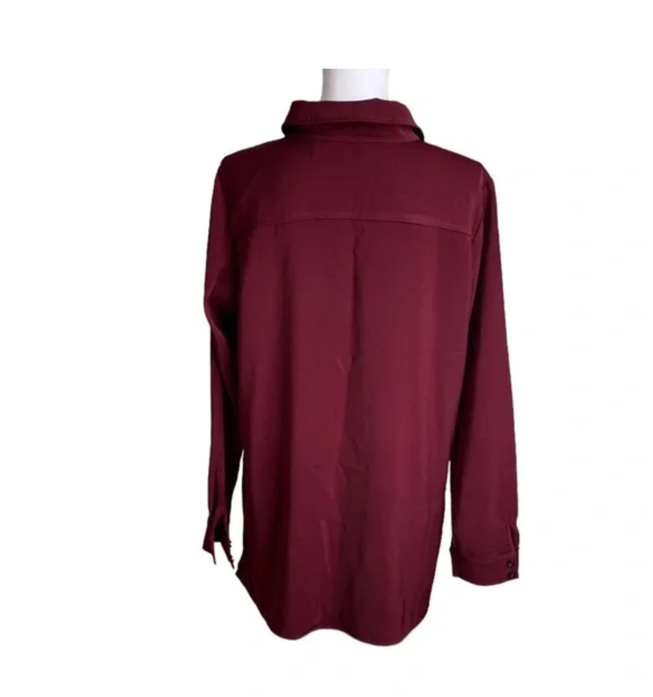 Susan Graver Woven Y-Neck Button Front Shirt