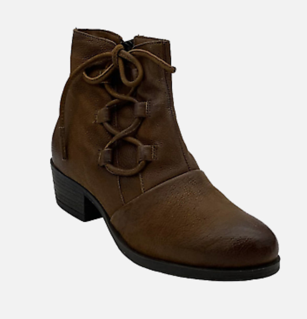 NEW Miz Mooz Leather Baxter Ankle Boot Comfort Side Lace Up