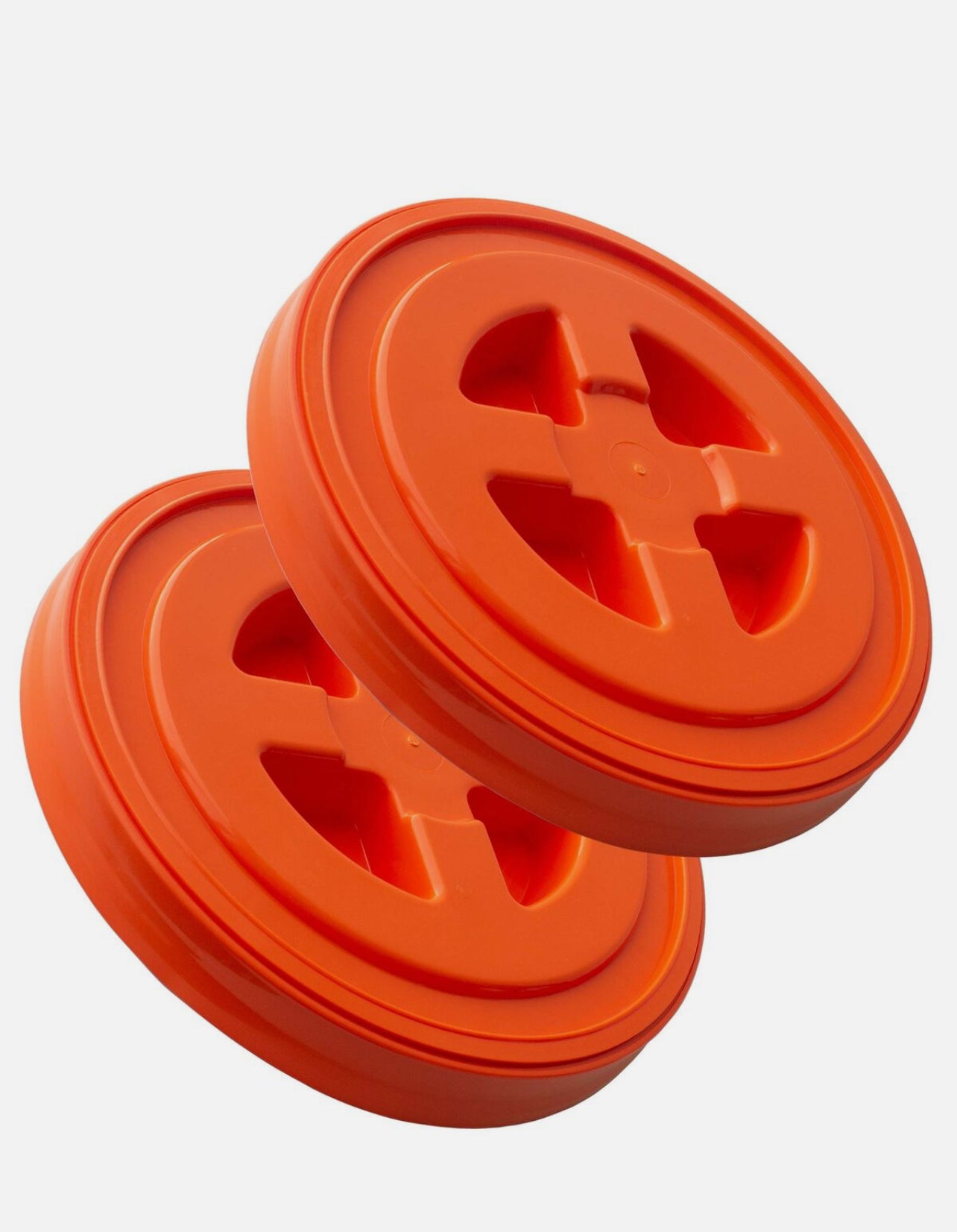 Smart Seal Replacement Lid - 2 Pk, Orange - Easy Screw Top Pail Lid For 3.5,5...