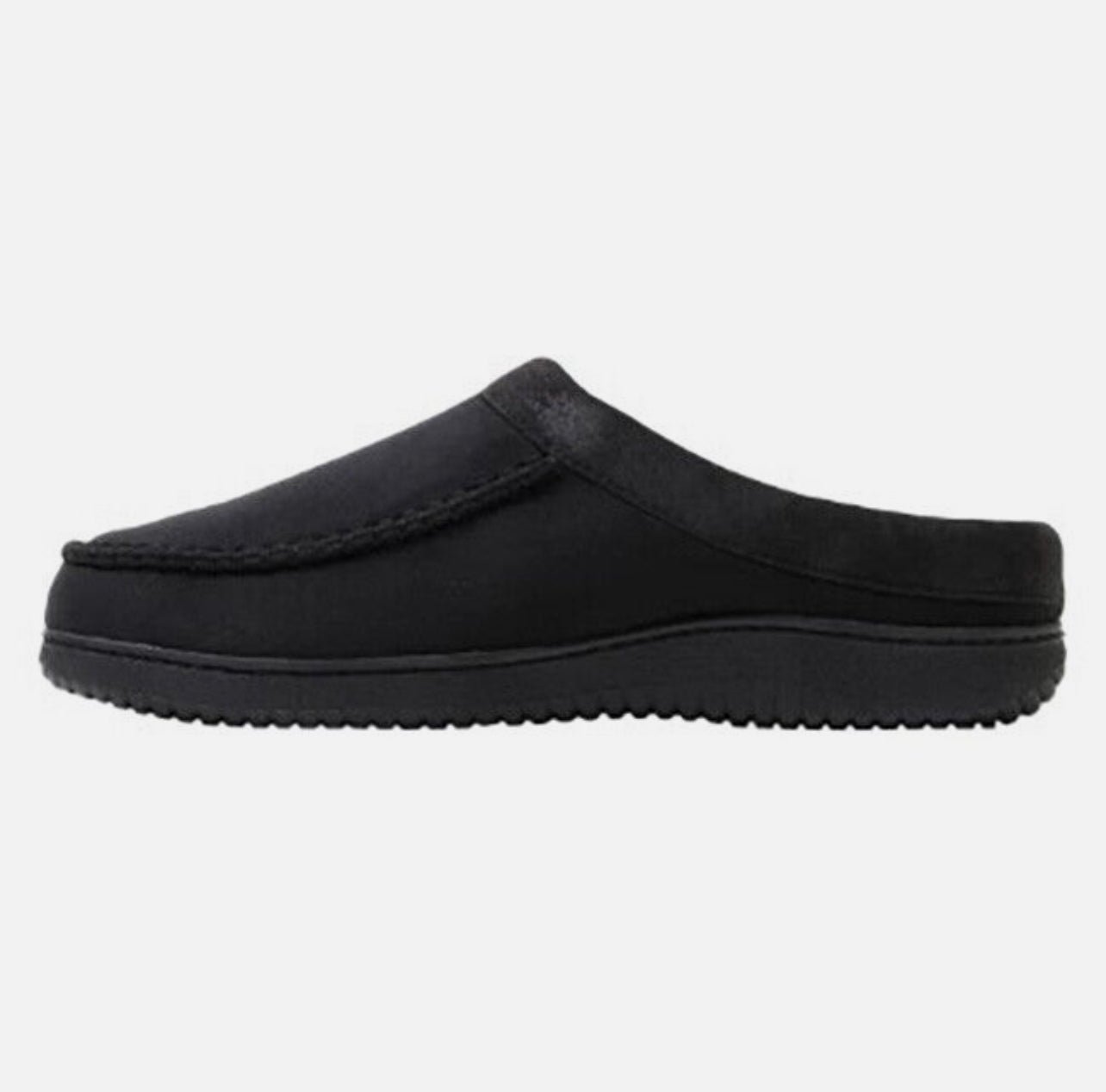 Dearfoams Mens' deference Size Indoor/Outdoor Slipper Black