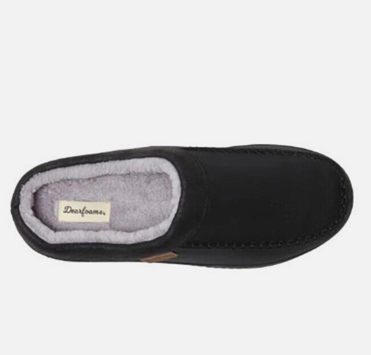 Dearfoams Mens' deference Size Indoor/Outdoor Slipper Black