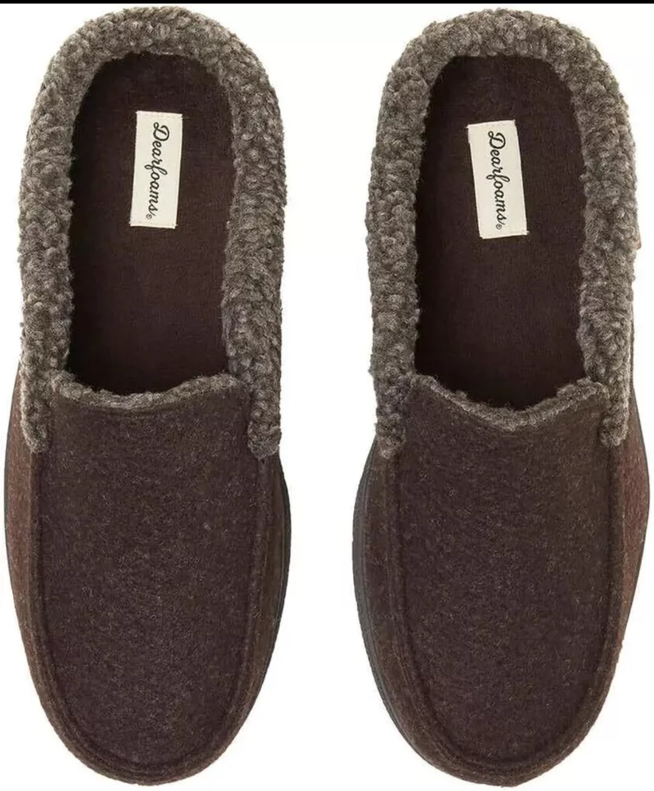 Dearfoams Mens' deference Size Indoor/Outdoor Slipper Coffee