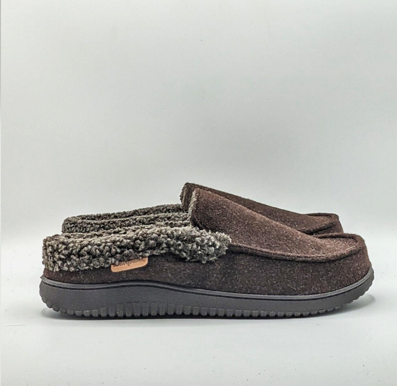 Dearfoams Mens' deference Size Indoor/Outdoor Slipper Coffee