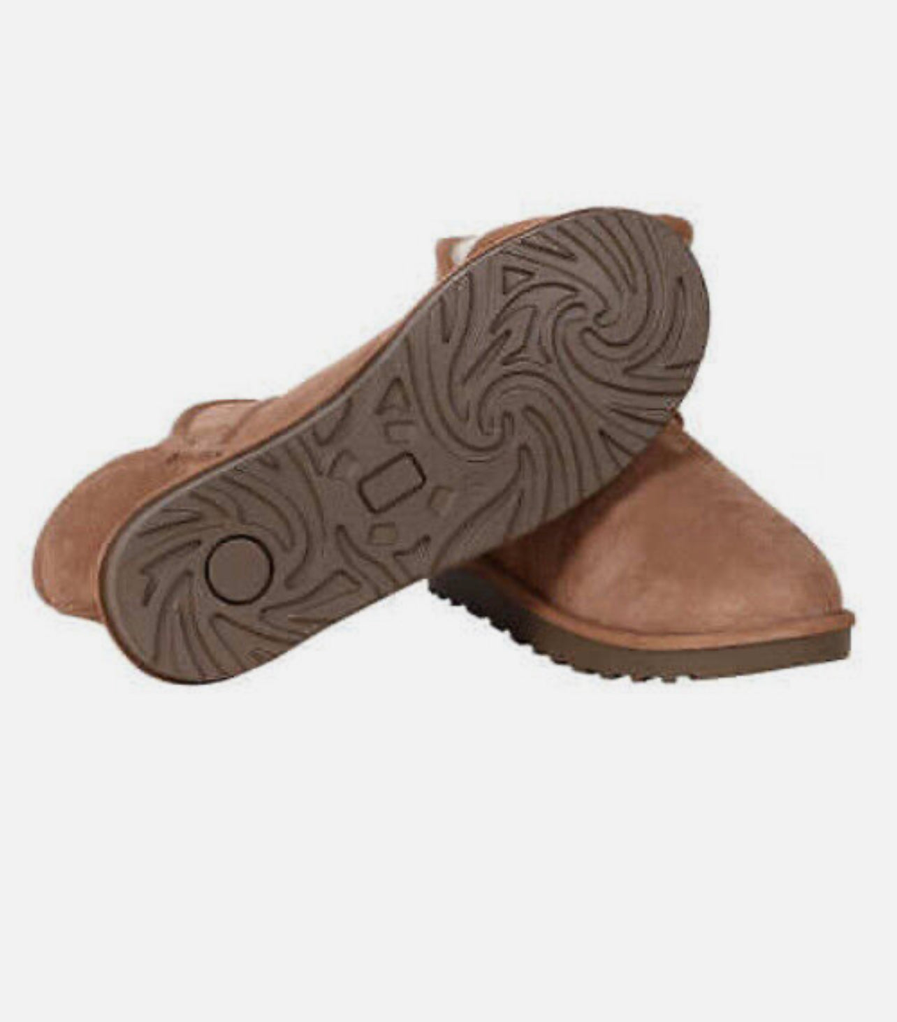 Kirkland Signature Ladies' Shearling Scalloped Edge Boot, Chestnut