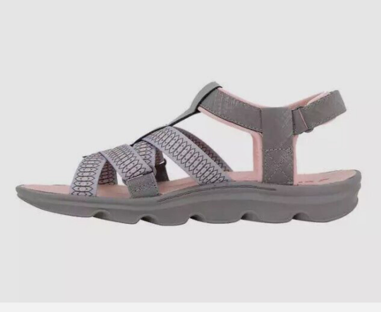 Jsport Ladies' Size 10 Strap Sandals All Terra Traction, Grey, New in Box