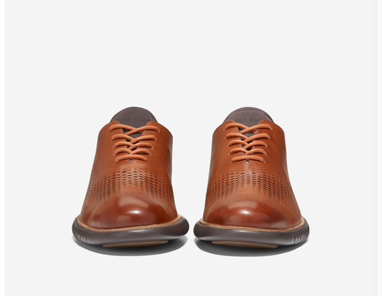 Men's 2.ZERØGRAND Laser Wingtip Oxford BRITISH TAN-JAVA
