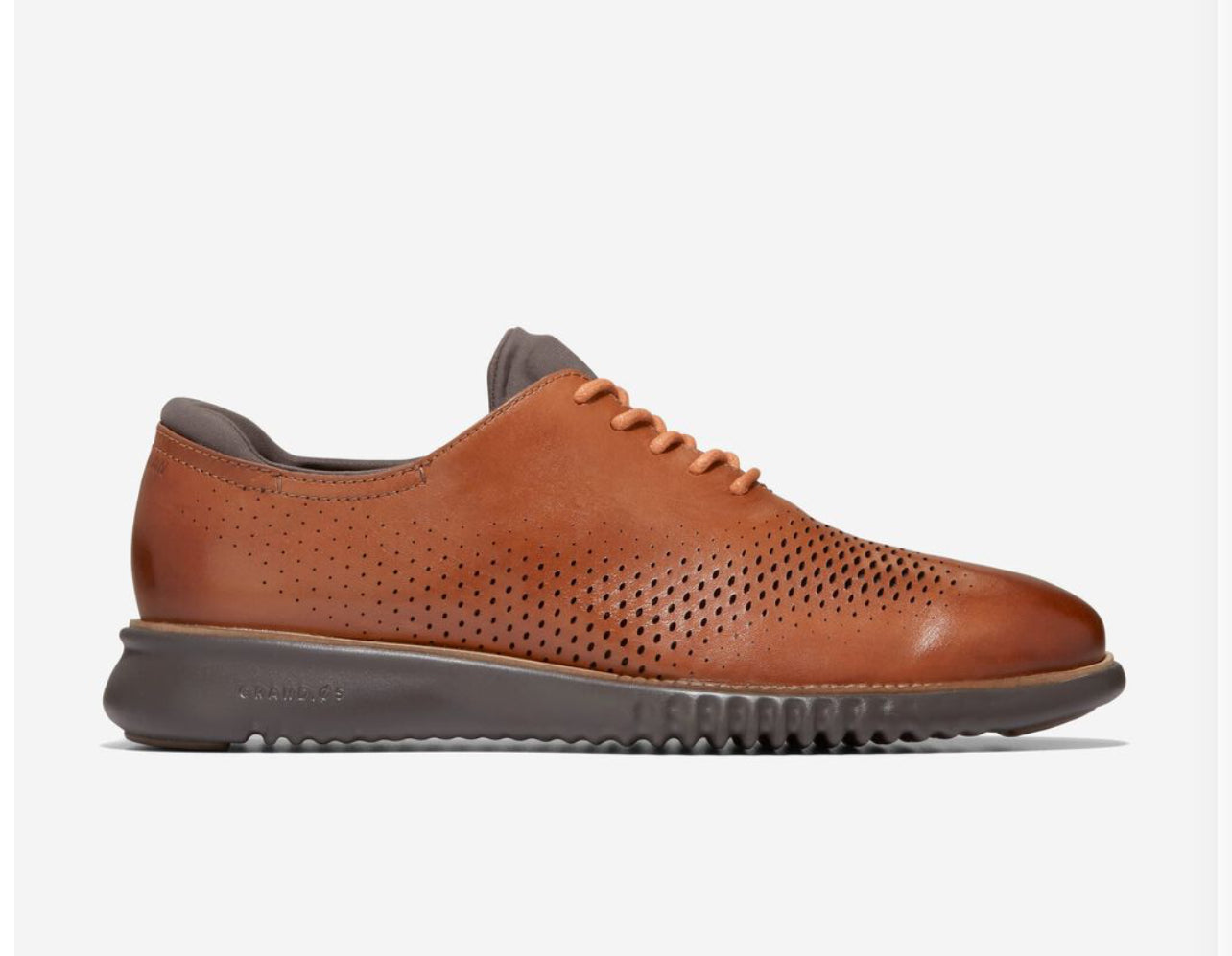 Men's 2.ZERØGRAND Laser Wingtip Oxford BRITISH TAN-JAVA