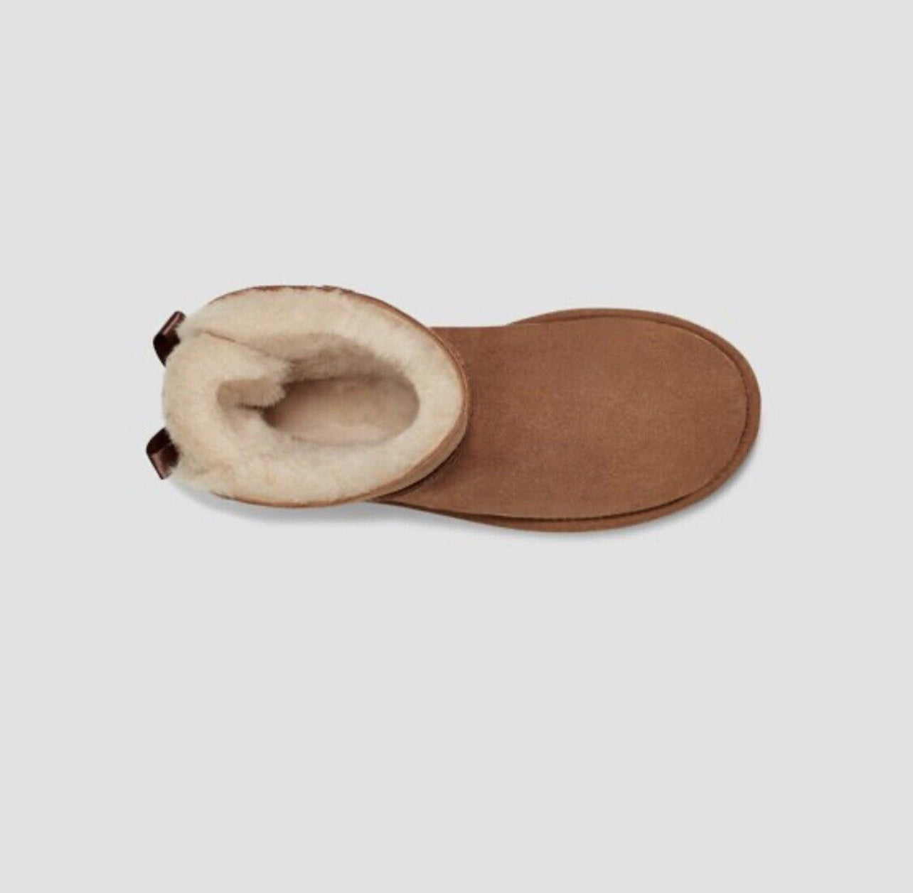 NEW UGG Size 9 Women's Mini Bailey Bow II Chestnut Brown Suede Ankle Boots