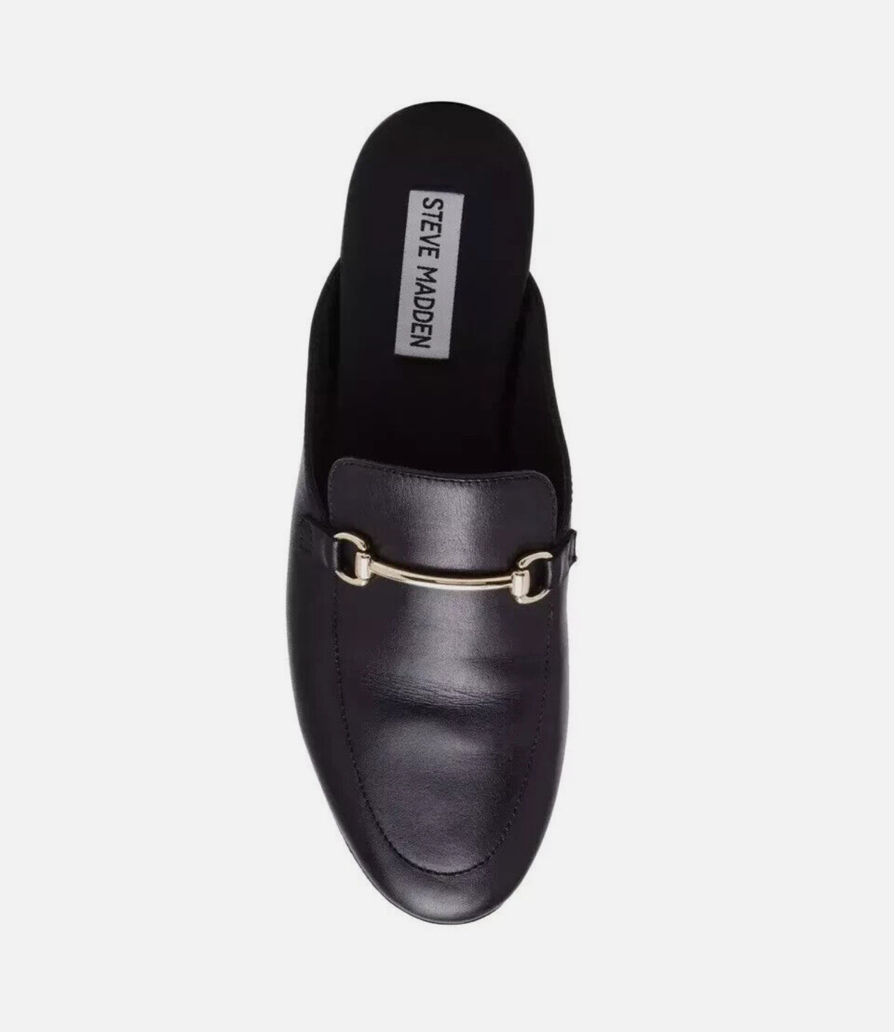 Steve Madden Women's GALILEA Leather Mules, Black, 6