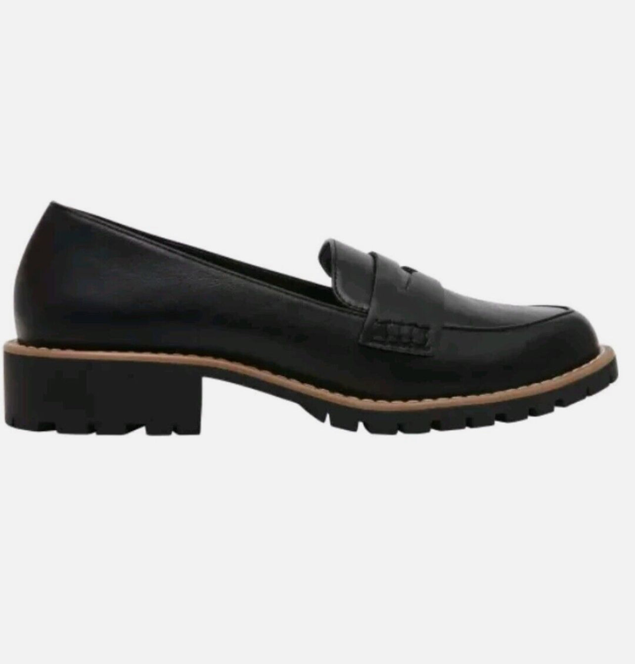 DV by Dolce Vita Ladies' Lug Loafer Shoes, Black, New in Box