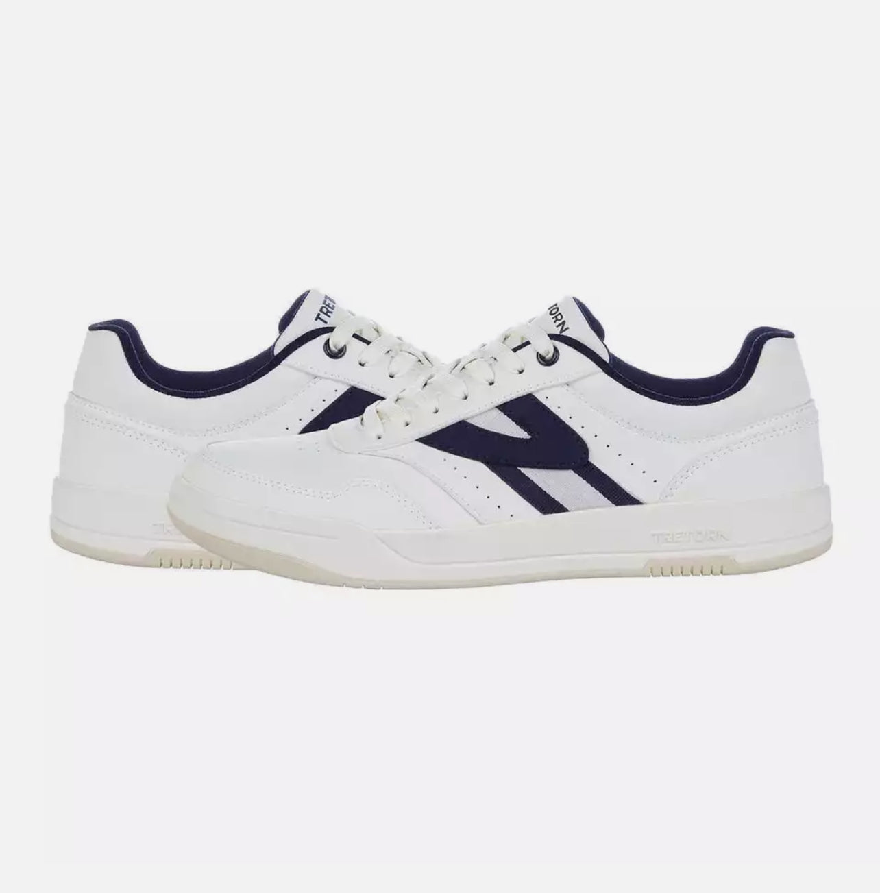 Tretorn Men's Dennis Classic Sneaker Shoes White/Navy - NEW