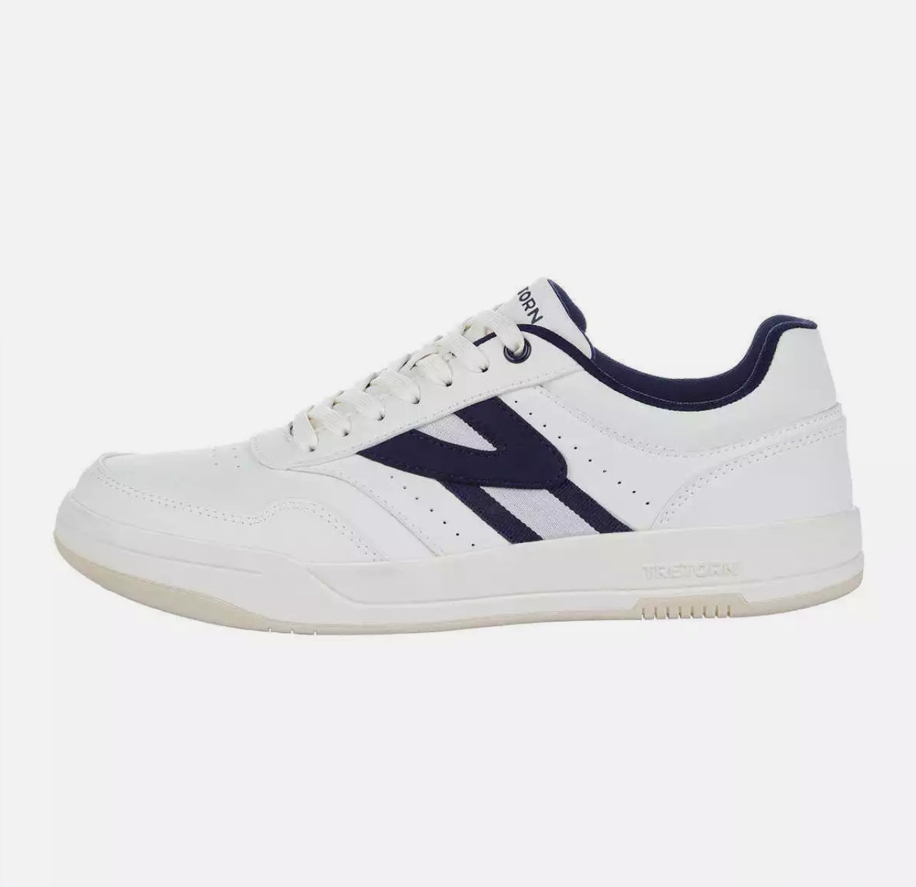 Tretorn Men's Dennis Classic Sneaker Shoes White/Navy - NEW