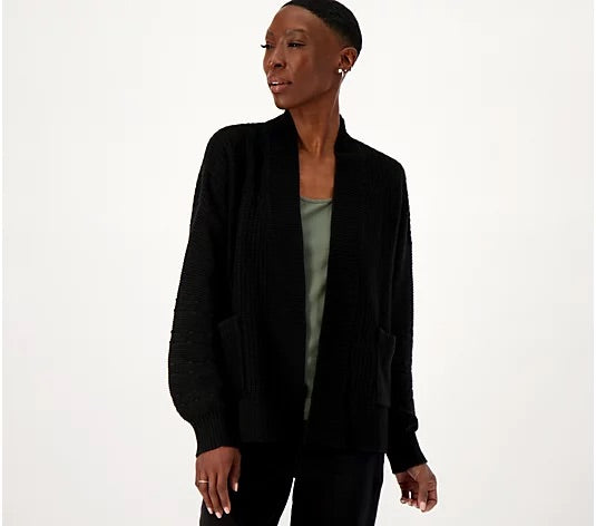 Attitudes by Renee Open Front Bubble Cardigan