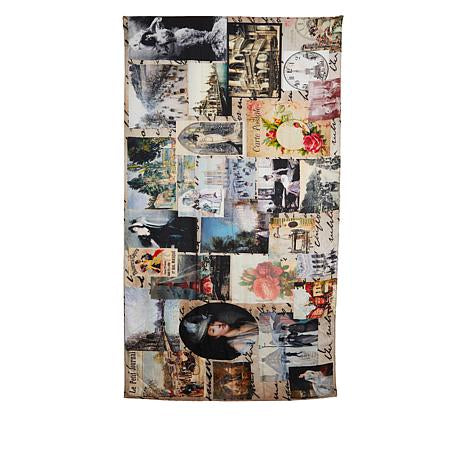 CLEVER COMBRE SCARF MULTI- WOMEN