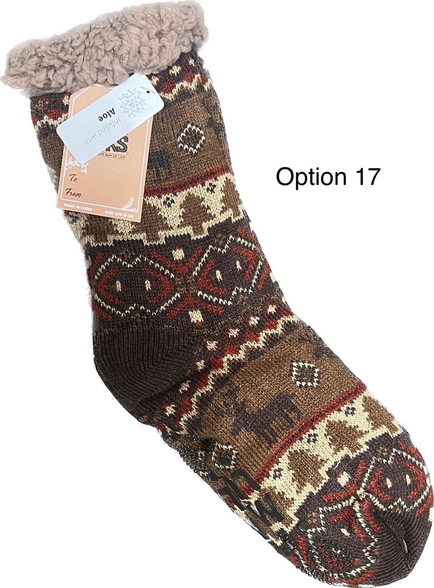 MUK LUKS Men's Aloe Infused Cabin Socks Multi Color