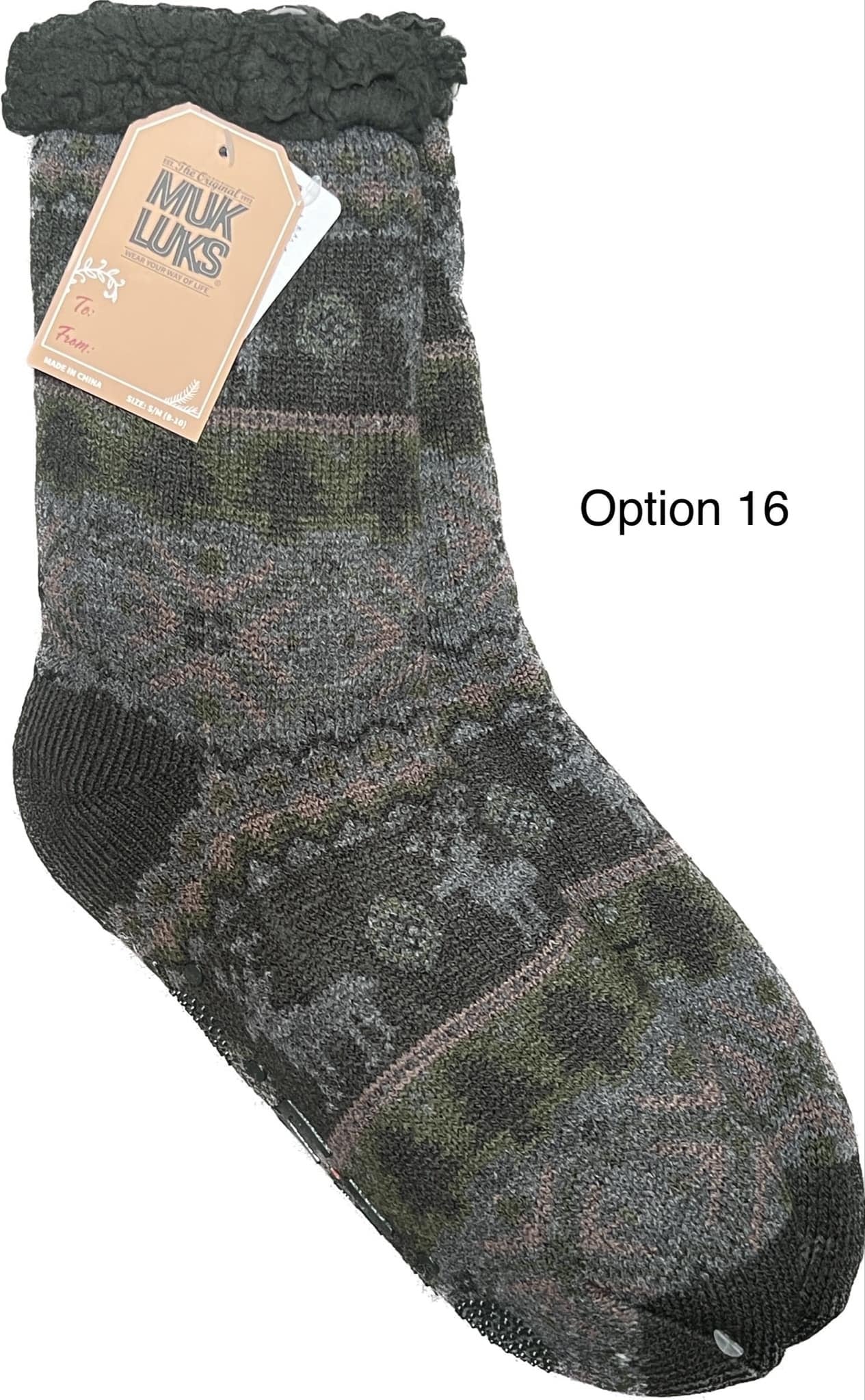 MUK LUKS Men's Aloe Infused Cabin Socks Multi Color