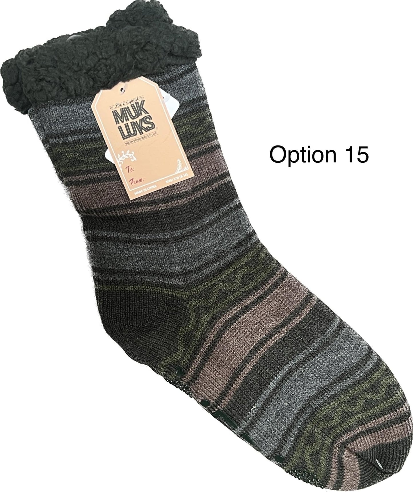 MUK LUKS Men's Aloe Infused Cabin Socks Multi Color