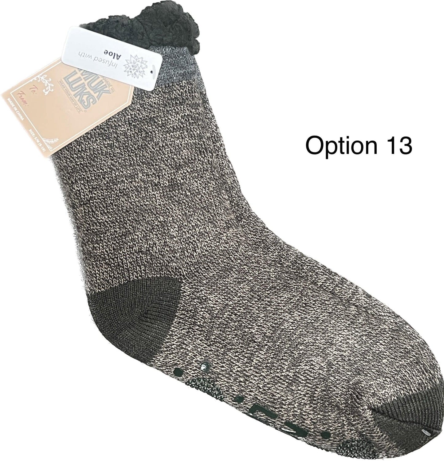 MUK LUKS Men's Aloe Infused Cabin Socks Multi Color