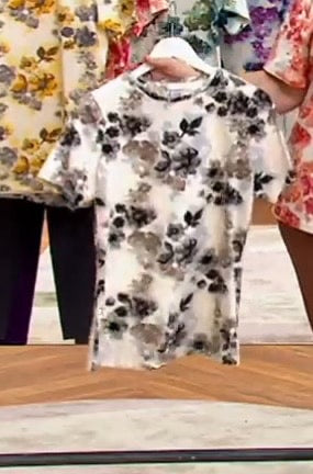Denim & Co. Printed Perfect Jersey Short-Sleeve Top