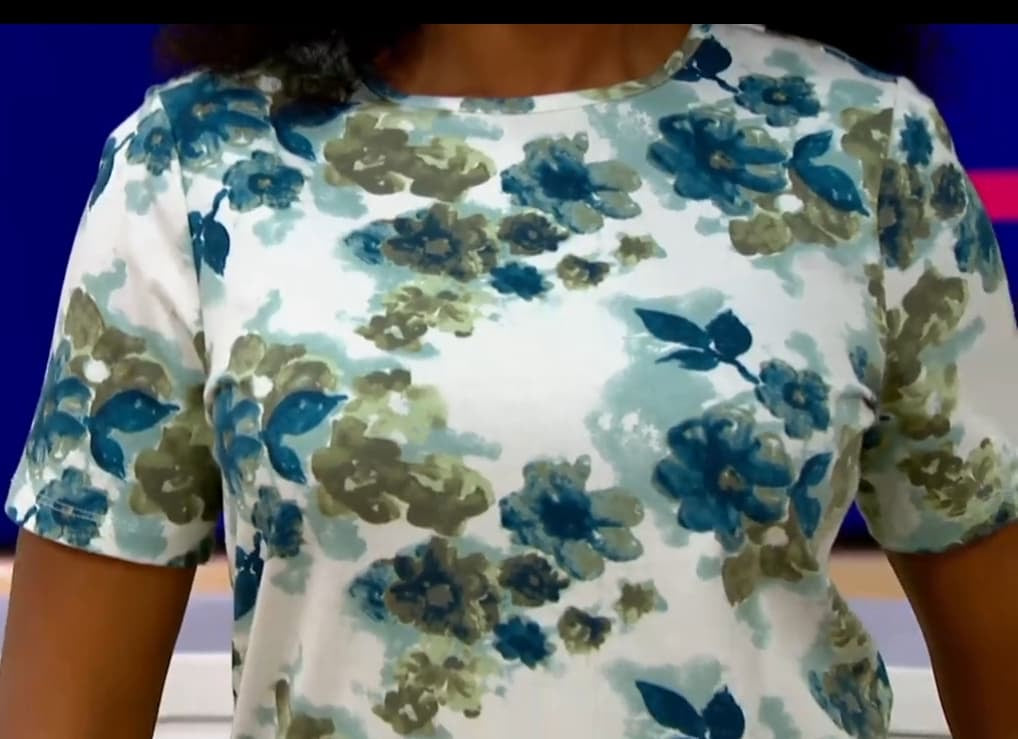 Denim & Co. Printed Perfect Jersey Short-Sleeve Top