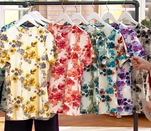Denim & Co. Printed Perfect Jersey Short-Sleeve Top