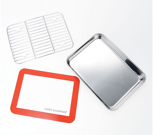 Cook's Essentials 6-pc Mini Sheet Pan Set with Accessories